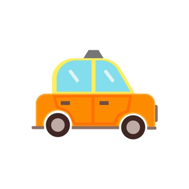 Taksi simge vektör web ve mobil uygulaması tasarımı, taksi logo kavramı için izole üzerinde beyaz arka plan