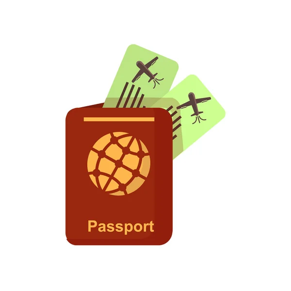 모바일 프로그램 디자인 개념에 배경에 Passport 아이콘 — 스톡 벡터