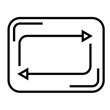 Web ve mobil uygulaması tasarım, yenileme düğmesi logosu kavramı için beyaz arka plan üzerinde izole düğme simge vektör yenileme