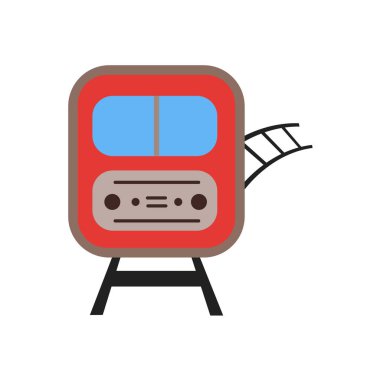 Web ve mobil uygulaması tasarım, tren logo kavramı için beyaz arka plan üzerinde izole tren simge vektör