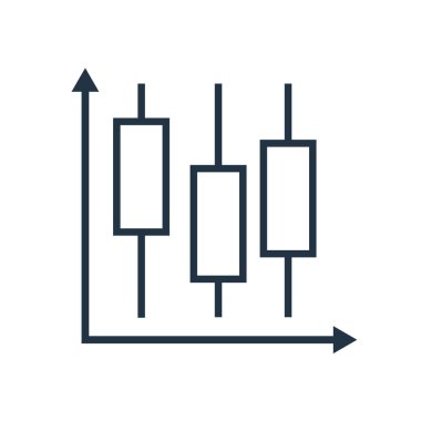 Çubuk grafik simge vektör beyaz arka plan üzerinde çubuk grafik şeffaf işareti izole