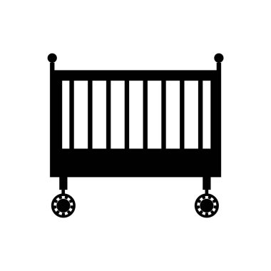 Web ve mobil uygulaması tasarım, beşik logo kavramı için beyaz arka plan üzerinde izole beşik simge vektör