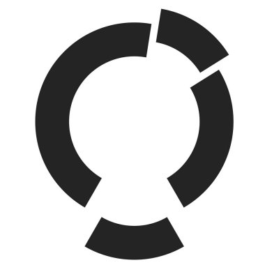 Diyagram simge vektör web ve mobil uygulaması tasarımı, diyagram logo kavramı için izole üzerinde beyaz arka plan