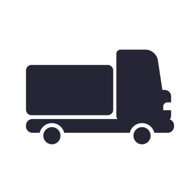 Kamyon simge vektör web ve mobil uygulaması tasarımı, kamyon logosu kavramı için izole üzerinde beyaz arka plan