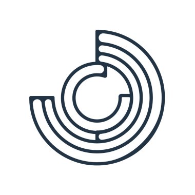 Pasta grafik simge vektör beyaz arka plan üzerinde pasta grafiği şeffaf işareti izole