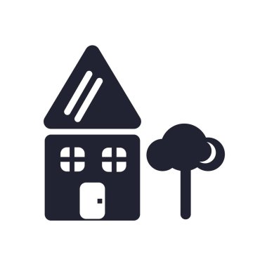 Web ve mobil uygulaması tasarımı, ev logo kavramı için beyaz arka plan üzerinde izole House simge vektör