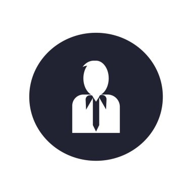 Web ve mobil uygulaması tasarımı, Kullanıcı logo kavramı için beyaz arka plan üzerinde izole Kullanıcı simge vektör