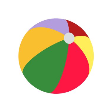 Plaj topu simge vektör web ve mobil uygulaması tasarımı, plaj topu logo kavramı üzerinde izole beyaz arka plan