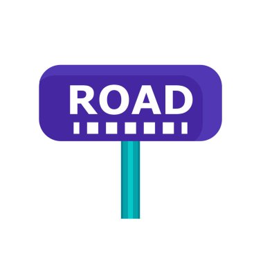 Web ve mobil uygulaması tasarımı, yol logo konsepti için beyaz arka plan üzerinde izole yol simge vektör