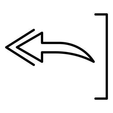 Web ve mobil uygulaması tasarım, geri ok logo kavramı için beyaz arka plan üzerinde izole geri alma ok simge vektör