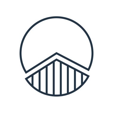 Pasta grafik simge vektör beyaz arka plan üzerinde pasta grafiği şeffaf işareti izole