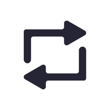 Web ve mobil uygulaması tasarım için beyaz arka plan üzerinde izole simge vektör tekrarlamak, logo kavramı tekrar