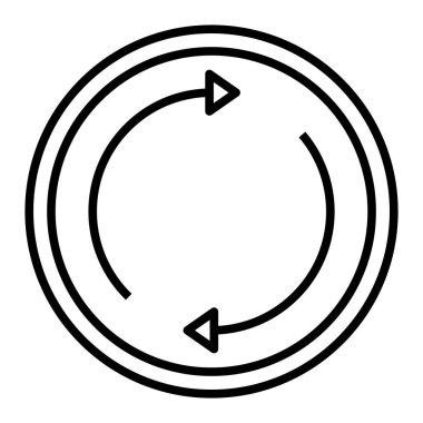 Döndürme daire simge vektör web ve mobil uygulaması tasarımı, döndürme daire logo kavramı için izole üzerinde beyaz arka plan