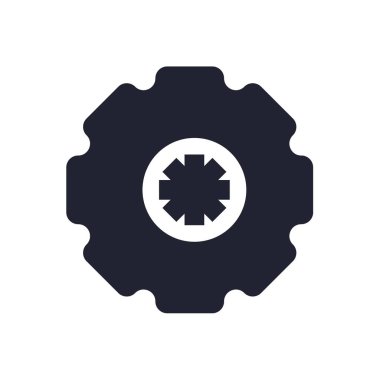 Web ve mobil uygulaması tasarımı, ayarları logo kavramı için beyaz arka plan üzerinde izole ayarları simge vektör