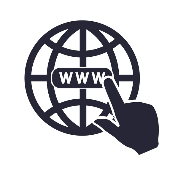Web およびモバイル アプリのデザイン インターネットのロゴのコンセプトのための白い背景に分離されたインターネットのアイコン ベクトル — ストックベクタ