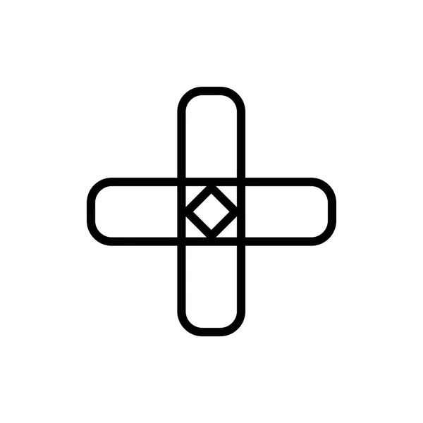 Krankenschwester Cross Icon Vektor Isoliert Auf Weißem Hintergrund Für Ihr — Stockvektor