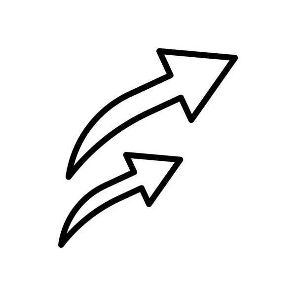 Redo Pfeil Symbol Vektor Isoliert Auf Weißem Hintergrund Für Ihre — Stockvektor