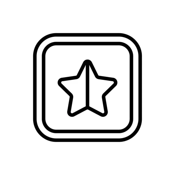 Vecteur Icône Étoile Préféré Isolé Sur Fond Blanc Pour Conception — Image vectorielle