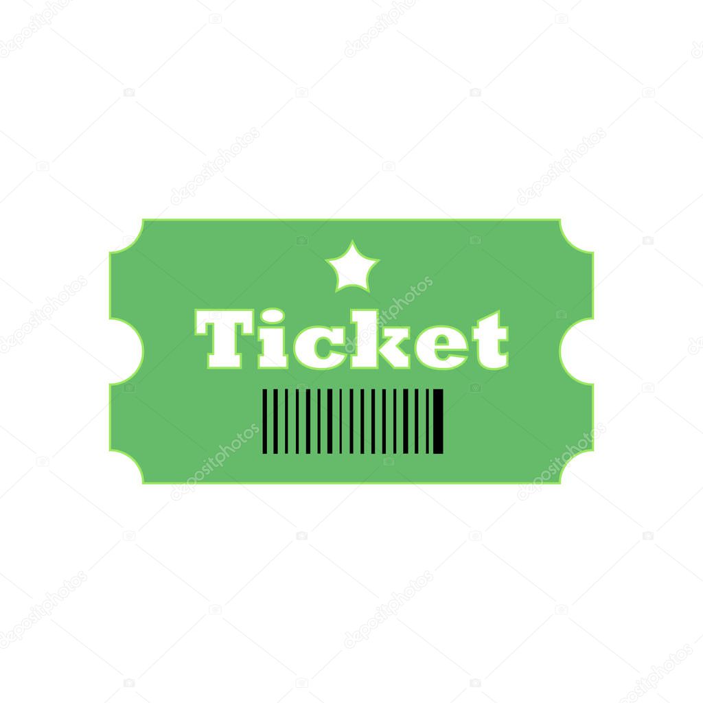Ticket icon vector isolated on white background for your web and mobile app design, Ticket logo concept