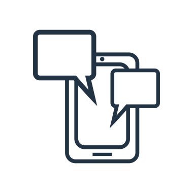 Beyaz arka plan üzerinde sohbet şeffaf işareti izole sohbet simge vektör