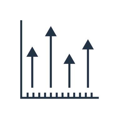 Beyaz arka plan üzerinde grafiğin saydam işareti izole grafik simge vektör