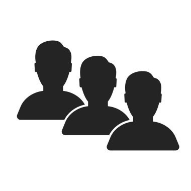 Web ve mobil uygulaması tasarımı, Kullanıcı logo kavramı için beyaz arka plan üzerinde izole Kullanıcı simge vektör