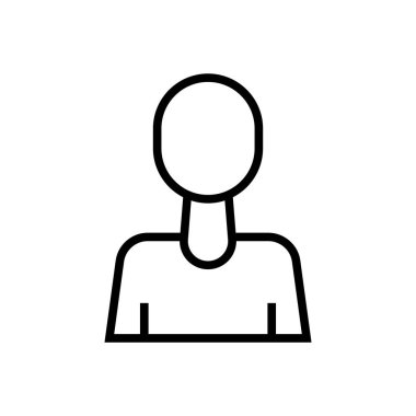 Kullanıcı Avatar simge vektör web ve mobil uygulaması tasarımı, Kullanıcı Avatar logo kavramı üzerinde izole beyaz arka plan