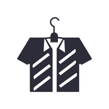 Web ve mobil uygulaması tasarımı, gömlek logo kavramı için beyaz arka plan üzerinde izole gömlek simge vektör
