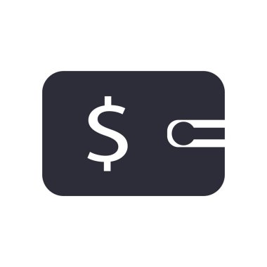 Cüzdan simgesi vektörü web ve mobil uygulama tasarımı için beyaz arkaplanda izole edilmiş, Cüzdan logosu konsepti