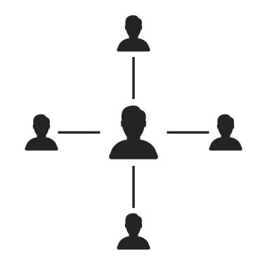 Web ve mobil uygulaması tasarımı, ekip çalışması logo kavramı için beyaz arka plan üzerinde izole ekip çalışması simge vektör
