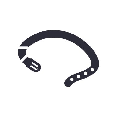 Web ve mobil uygulaması tasarımı, kemer logo kavramı için beyaz arka plan üzerinde izole kemer simge vektör