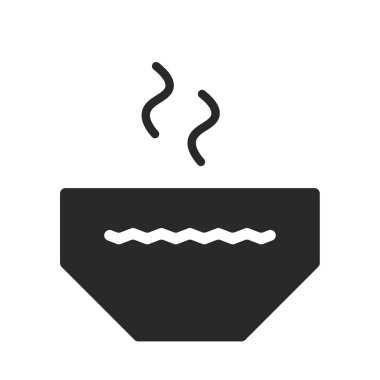 Web ve mobil uygulaması tasarım, kase logo kavramı için beyaz arka plan üzerinde izole kase simge vektör