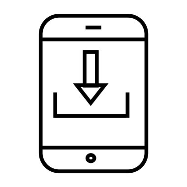 Web ve mobil uygulaması tasarımı, Download ok logo kavramı için beyaz arka plan üzerinde izole ok simge vektör indir