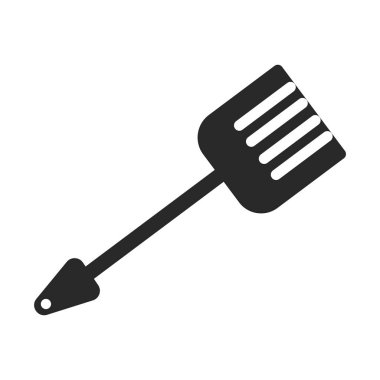 Web ve mobil uygulaması tasarımı, Spatula logo kavramı için beyaz arka plan üzerinde izole spatula simge vektör