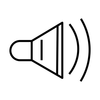 Ses simgesini vektör izole üzerinde beyaz arka plan web ve mobil uygulaması tasarımı, ses logosu kavramı üzerinde