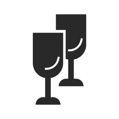 Web ve mobil uygulaması tasarımı, cam logo kavramı için beyaz arka plan üzerinde izole cam simge vektör