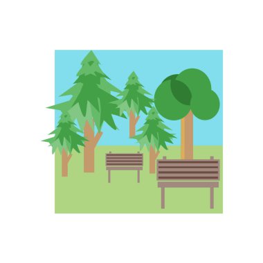 Web ve mobil uygulaması tasarımı, Park logo kavramı için beyaz arka plan üzerinde izole Park simge vektör