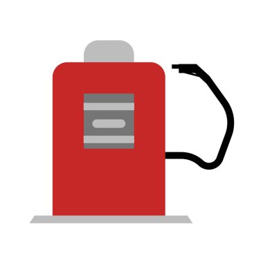 Benzin istasyonu simge vektör web ve mobil uygulaması tasarımı, benzin istasyonu logo kavramı üzerinde izole beyaz arka plan