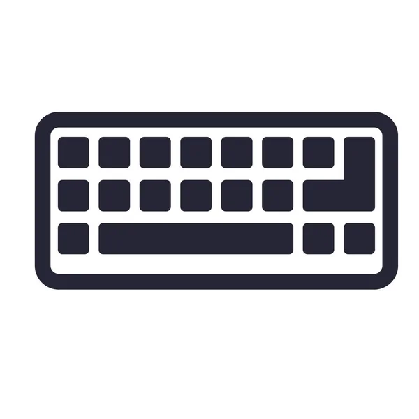 Tastatur Icon Vektor Isoliert Auf Weißem Hintergrund Für Ihr Web — Stockvektor