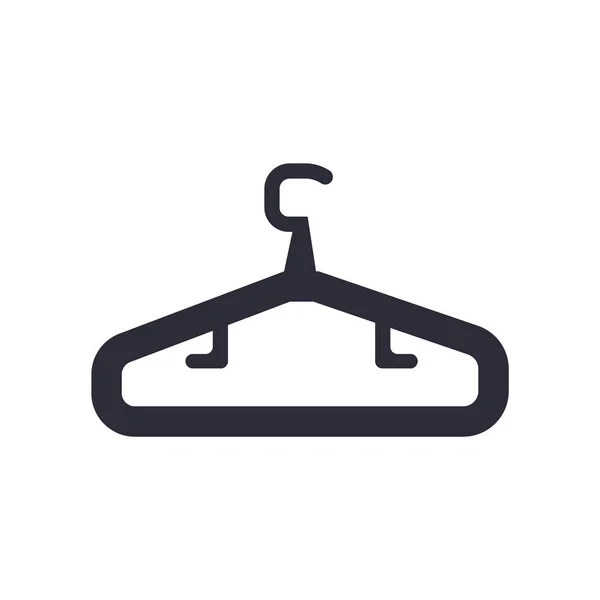 Kleiderbügel Symbol Vektor Isoliert Auf Weißem Hintergrund Für Ihre Web — Stockvektor
