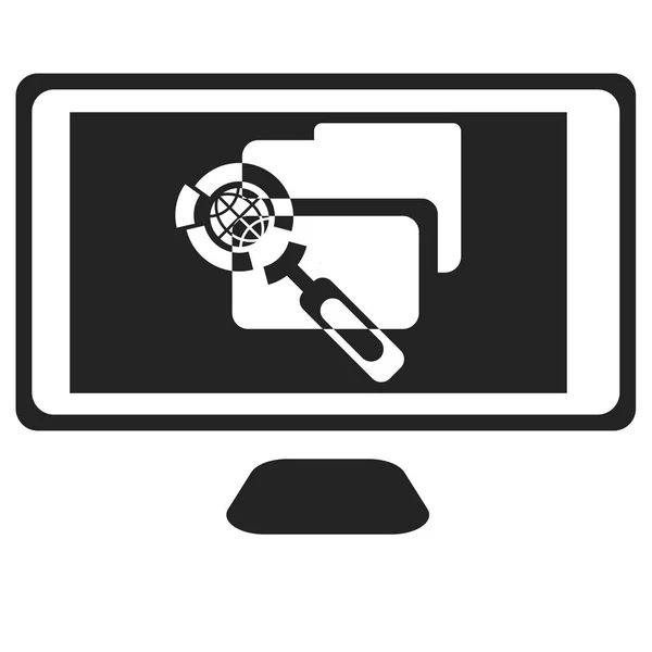 Computer Pictogram Vector Geïsoleerd Een Witte Achtergrond Voor Web Mobiele — Stockvector