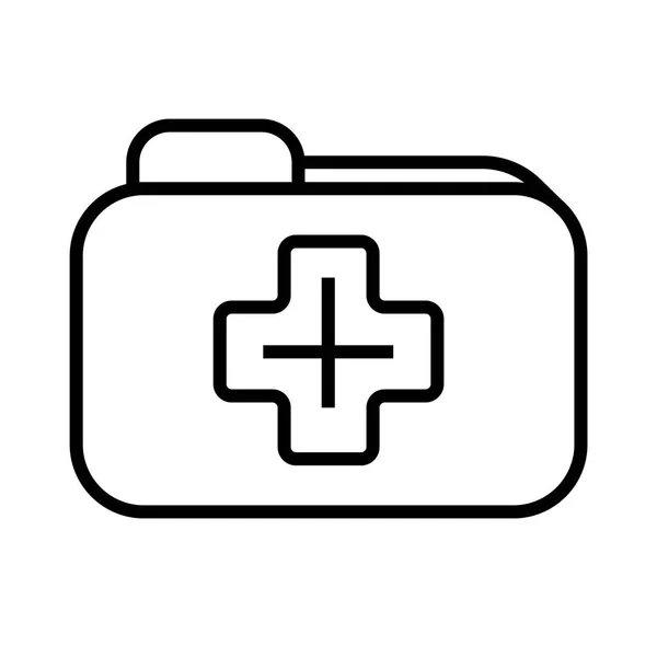 Vecteur Icône Dossier Médical Isolé Sur Fond Blanc Pour Conception — Image vectorielle