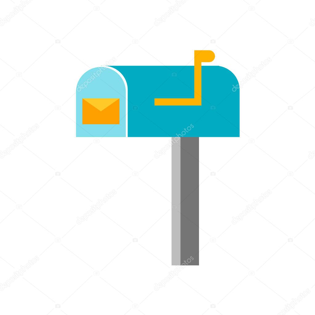 Mail box icon vector isolated on white background for your web and mobile app design, Mail box logo concept