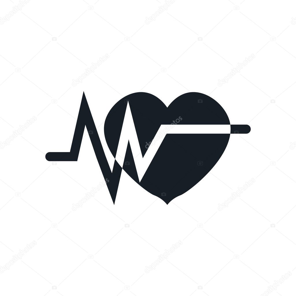 Electrocardiogram icon vector isolated on white background for your web and mobile app design, Electrocardiogram logo concept