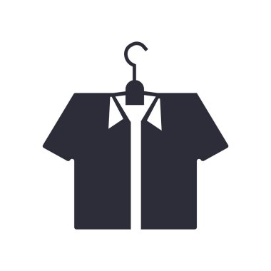 Web ve mobil uygulaması tasarımı, gömlek logo kavramı için beyaz arka plan üzerinde izole gömlek simge vektör