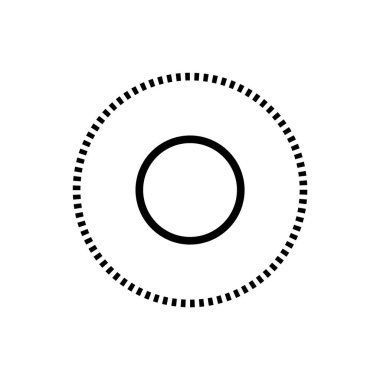 Selectioned daire simge vektör web ve mobil uygulaması tasarımı, Selectioned daire logo kavramı üzerinde izole beyaz arka plan