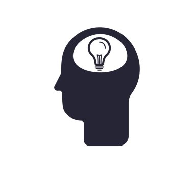 Baş simge vektör web ve mobil uygulaması tasarımı, baş logo kavramı için izole üzerinde beyaz arka plan