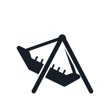 Eğlence Parkı simge vektör web ve mobil uygulaması tasarımı, eğlence parkına logo kavramı üzerinde izole beyaz arka plan