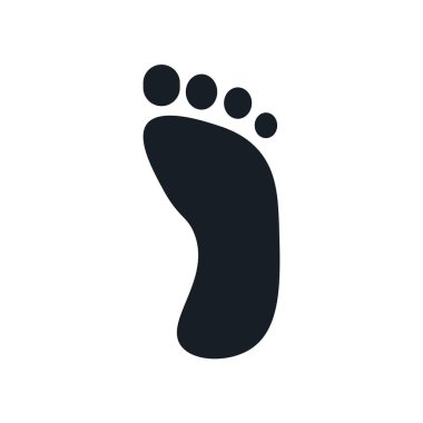 Dört ayak ayak izi simge vektör web ve mobil uygulaması tasarımı, dört ayak ayak izi logo kavramı için izole üzerinde beyaz arka plan