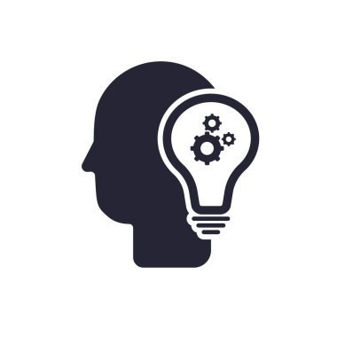 Web ve mobil uygulaması tasarım, fikir logo kavramı için beyaz arka plan üzerinde izole fikir simge vektör